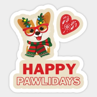 Christmas Dog: Happy Pawlidays Sticker